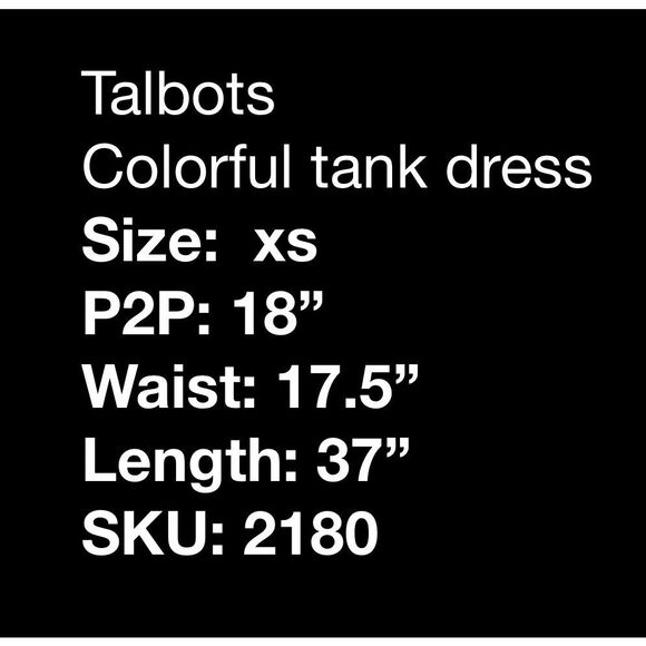 Talbots colorful tank dress- size xs - Picture 6 of 6